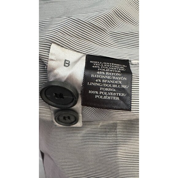 Ann Taylor Size 0 Gray Blazer Fitted 2-Button Front Polyester/Rayon/Spandex - Picture 7 of 15